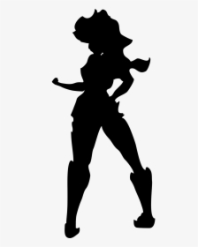 Girl Standing,woman Vector Graphics - Girl Superhero Silhouette Png, Transparent Png, Transparent PNG