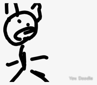 He Is A Poorly Drawn Stickman With Bunny Ears Clipart, HD Png Download, Transparent PNG