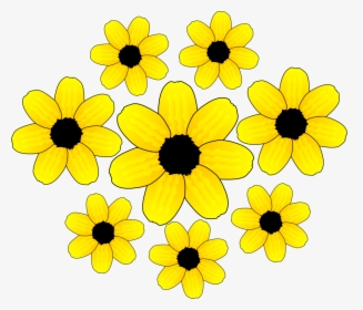Yellow Flower Clipart Gumamela - Yellow Flowers Clipart, HD Png Download, Transparent PNG