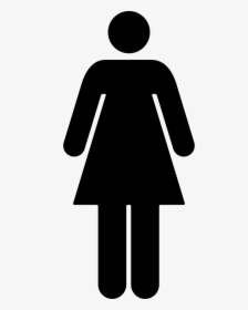 Woman Standing Silhouette Black Shape - Female Stick Figure Clipart, HD Png Download, Transparent PNG
