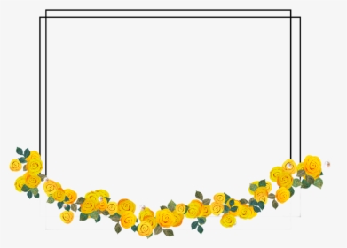 #yellow #flowers #frame #freetoedit - Yellow Flowers Frame Png, Transparent Png, Transparent PNG