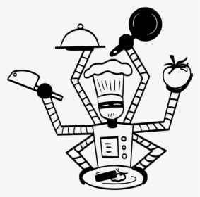 Robot Chef Drawing, HD Png Download, Transparent PNG