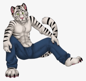 Transparent White Fur Png - White Tiger Furry Male, Png Download, Transparent PNG
