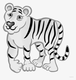 Tiger Animal Free Black White Clipart Images Clipartblack - Tiger Images For Coloring, HD Png Download, Transparent PNG