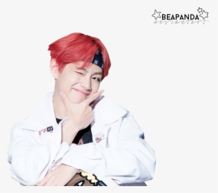 Taehyung Png And Bts Png Image - Bts V Red Hair, Transparent Png, Transparent PNG