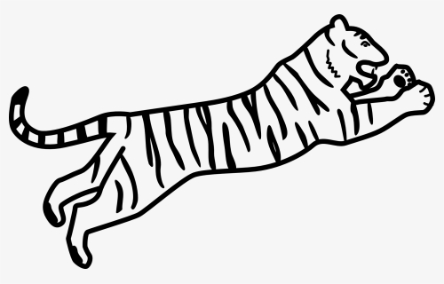 Art,monochrome Photography,carnivoran - Bengal Tiger Drawing Easy, HD Png Download, Transparent PNG