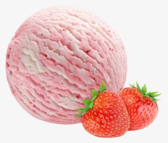 Strawberry Ice Cream With Crushed Strawberries - Strawberry Ice Cream Png, Transparent Png, Transparent PNG