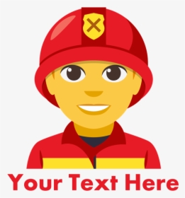 Emoji Personalized Firefighter Baby Hat - Firefighter Emoji, HD Png Download, Transparent PNG