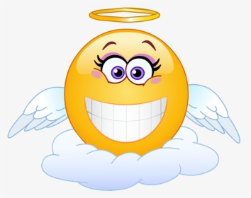 Emoticon Smiley Emoji Clip Art - Angel Emoji, HD Png Download, Transparent PNG
