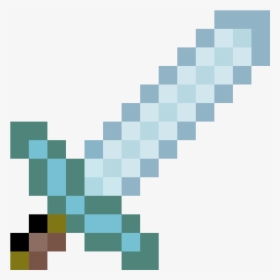Transparent Minecraft Diamond Sword, HD Png Download, Transparent PNG