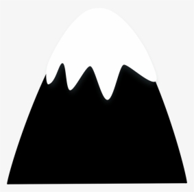 Hill, Snow, Mountain, Top, Cartoon, Black - Cartoon Snow Covered Mountain Png, Transparent Png, Transparent PNG
