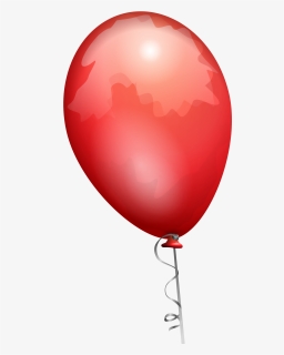 Red Balloon With Stick Png - Balloon Clip Art, Transparent Png, Transparent PNG
