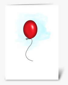One Red Balloon Greeting Card - Balloon, HD Png Download, Transparent PNG