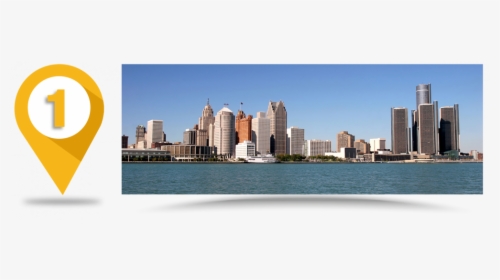 Transparent Detroit Skyline Png - Detroit Michigan, Png Download, Transparent PNG