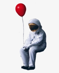 #astronaut #red #balloon #redballoon #sitting #dream - Astronaut Sitting With A Red Balloon, HD Png Download, Transparent PNG