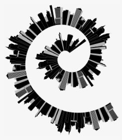 This Free Icons Png Design Of Cityscape Skyline Spiral - Clip Art, Transparent Png, Transparent PNG