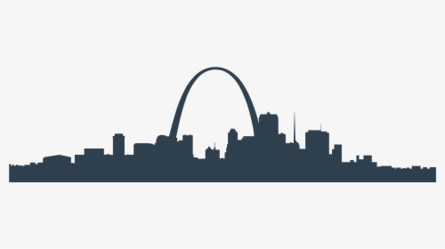 St Louis Skyline Black And White , Png Download - Gateway Arch, Transparent Png, Transparent PNG