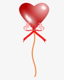 Vector Graphics Of Red Heart Shaped Balloon, HD Png Download, Transparent PNG