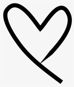 Vector Handdrawn Childlike Doodle Heart Icon Black Stroke On White  Background Stock Illustration - Download Image Now - iStock