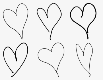 Digital Valentine Hearts Collage Sheet Downloads - Transparent Background Hand Drawn Heart Png, Png Download, Transparent PNG