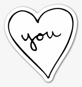 Hand Drawn Heart, So Simple But So Nice For A Sticker - Drawing, HD Png Download, Transparent PNG