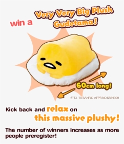 The More People Pre-register And The More Gudetama - Cartoon, HD Png Download, Transparent PNG