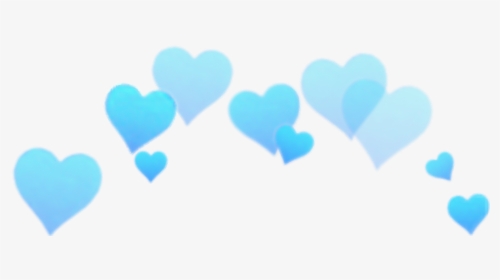 Transparent Blue Snapchat Heart Crown Png Green - Heart Crown Png Blue, Png Download, Transparent PNG
