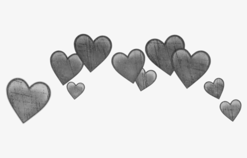#grey #gray #hearts #heart #crown #crowns #heartcrown - Blue Heart Emoji Crown, HD Png Download, Transparent PNG