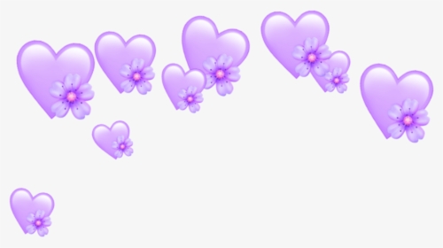 Heart Hearts Crown Emoji Tumblr Purple Heart Crown - Cute Heart Crown Transparent, HD Png Download, Transparent PNG