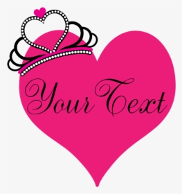 Pink Heart With Crown Clipart , Png Download - Heart, Transparent Png, Transparent PNG