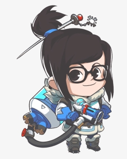 Overwatch Mei Halloween Skin Png Svg Black And White - Overwatch Mei Cute Spray, Transparent Png, Transparent PNG