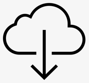 Ios Cloud Download Outline Comments - Ios Download Icon Svg, HD Png Download, Transparent PNG
