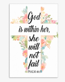 Clip Art God Is Within Her She Will Not Fail - God Is Within Her She Will Never Fail, HD Png Download, Transparent PNG