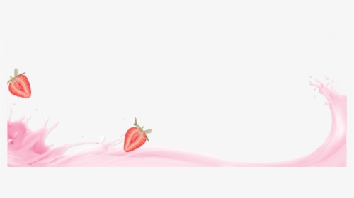 Strawberry With Milk Png, Transparent Png, Transparent PNG