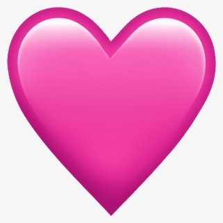 Emoji Pink Iphone Whatsapp Emojis Hearts - Plain Pink Heart Emoji, HD Png Download, Transparent PNG