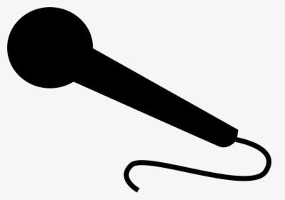 Microphone Silhouette Png - Microphone Image Black And White, Transparent Png, Transparent PNG