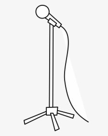 Microphone Svg Clip Arts - Draw A Mic Stand, HD Png Download, Transparent PNG