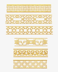 Split Line Gold Border Retro Png And Psd - Gold Border Line Png, Transparent Png, Transparent PNG