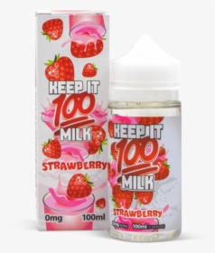 Keep It 100 100ml Strawberry Milk - Keep It Milk Strawberry, HD Png Download, Transparent PNG