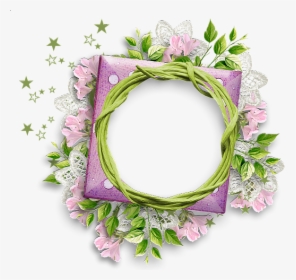 Round Floral Png - Round Frame With Flowers, Transparent Png, Transparent PNG