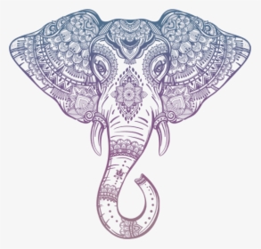 Free Png Download Tribal Elephant Head Outline Png - Tribal Elephant Head, Transparent Png, Transparent PNG