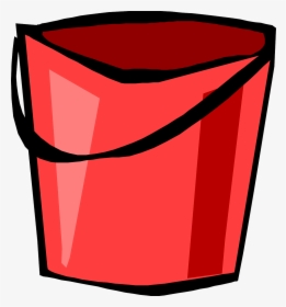 Bucket Red Tool Free Picture - Red Bucket Clipart, HD Png Download, Transparent PNG