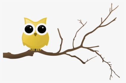 Yellow Owl Owls In Tree Clip Library Huge Freebie For - Tree Branch Png, Transparent Png, Transparent PNG