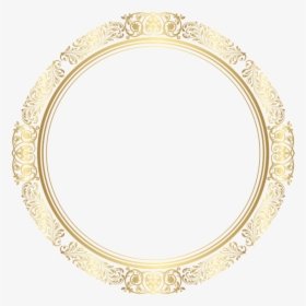 Circle Frame Transparent - Golden Round Frame Png, Png Download, Transparent PNG