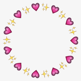 Circle Frame Circleframe Hearts Sparkles Emojis Icon - Transparent Heart Emoji Circle, HD Png Download, Transparent PNG