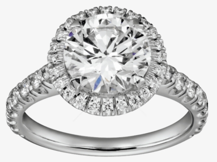 Silver Ring With Diamond Png Clipart - Cartier Destinee Ring, Transparent Png, Transparent PNG