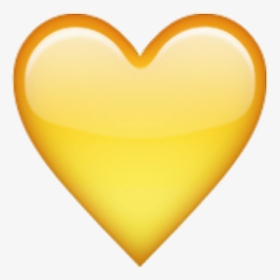 Emoji Emojis Tumblr Hearts Edit Emojisstickers Heart - Iphone Yellow Heart Emoji Png, Transparent Png, Transparent PNG