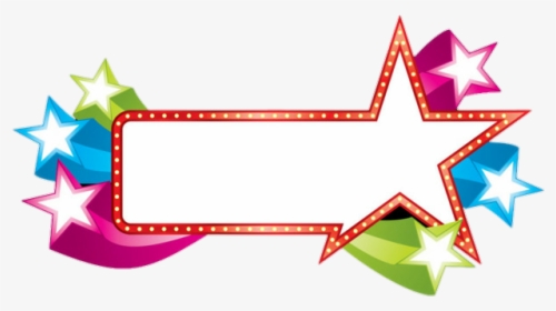 #banner #banners #colorful #bannerstar #arrow #pink - Colorful Stars Clip Art, HD Png Download, Transparent PNG