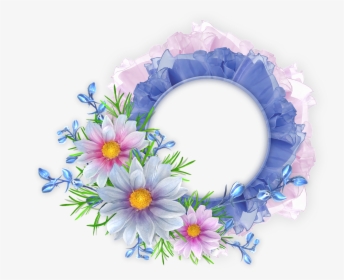Blue Flower Borders And Frames Download - Beautiful Photo Frames Png, Transparent Png, Transparent PNG