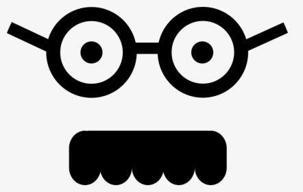 Male Square Face With Glasses And Mustache - Square Face Png, Transparent Png, Transparent PNG